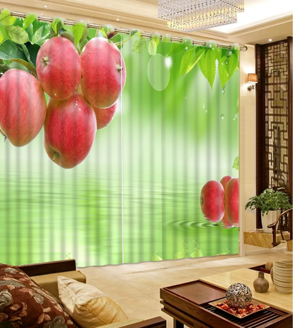 Fresh fruit curtains Natural Beautiful Photo Customize size 3D curtains