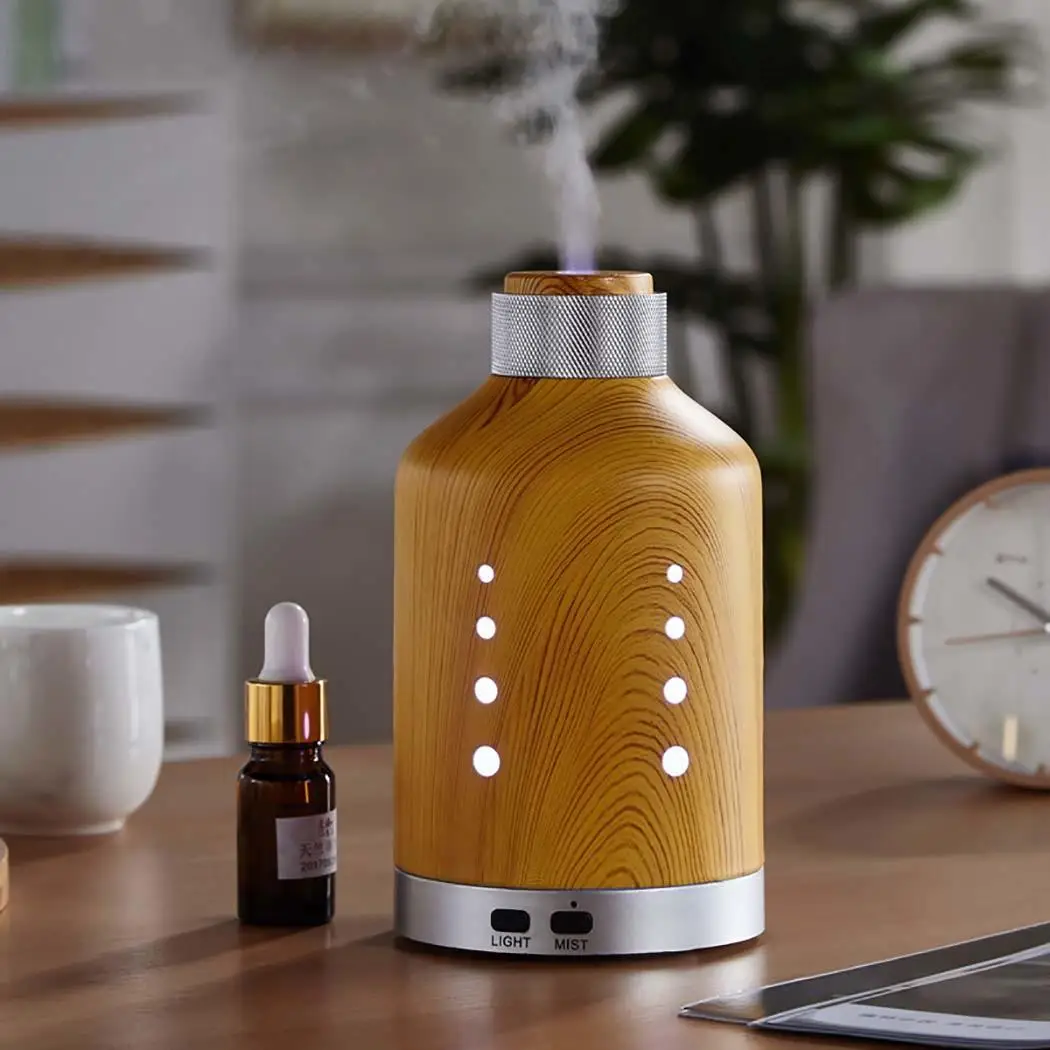 

Ultrasonic Air Humidifier Wood Color Light Essential Oil Diffuser Humidificador Purifier Aroma Diffusor Anion Mist Maker Hot