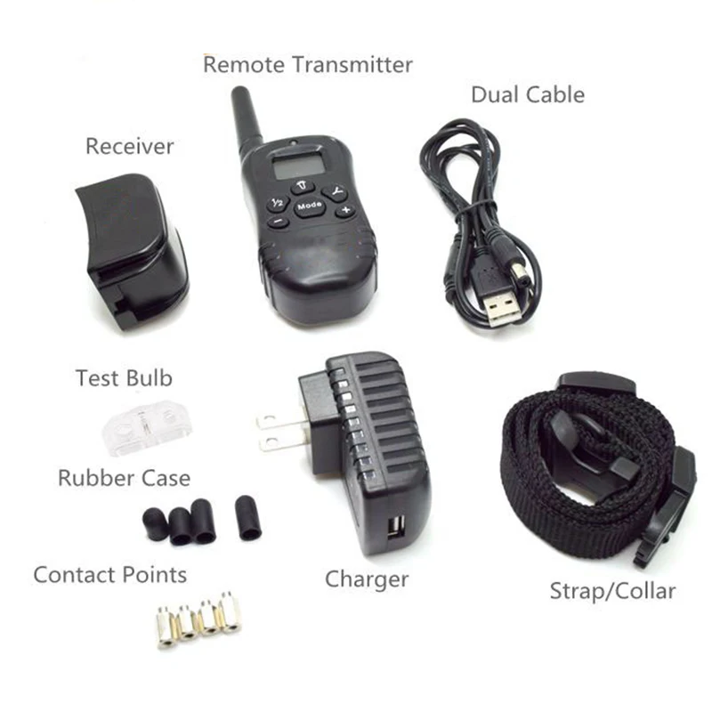 998DR Updated Electronic Dog Training Collar Remote Control Stop barking Rechargeable Pet Training Shock Collar With LCD Display