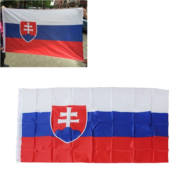 90*150 см Словакия флаг 3x5ft полиэстеровый баннер Дудка игрушечная украшения дома