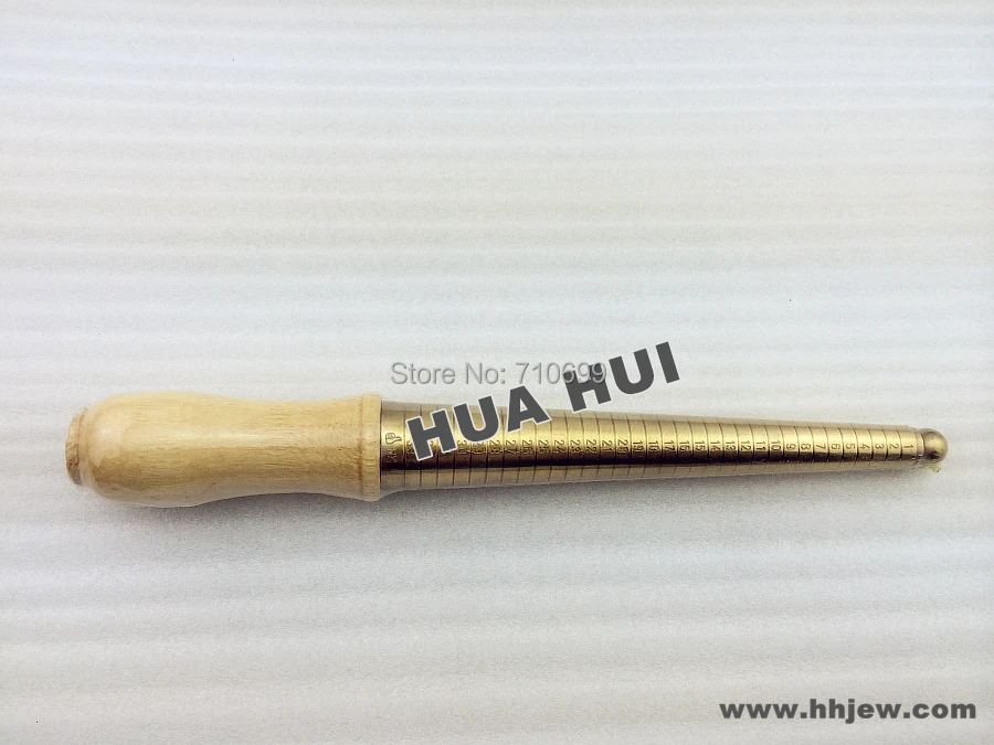 

Brass Ring Stick Ring sizer with Wooden Handle (with HK sizer from 1-33)