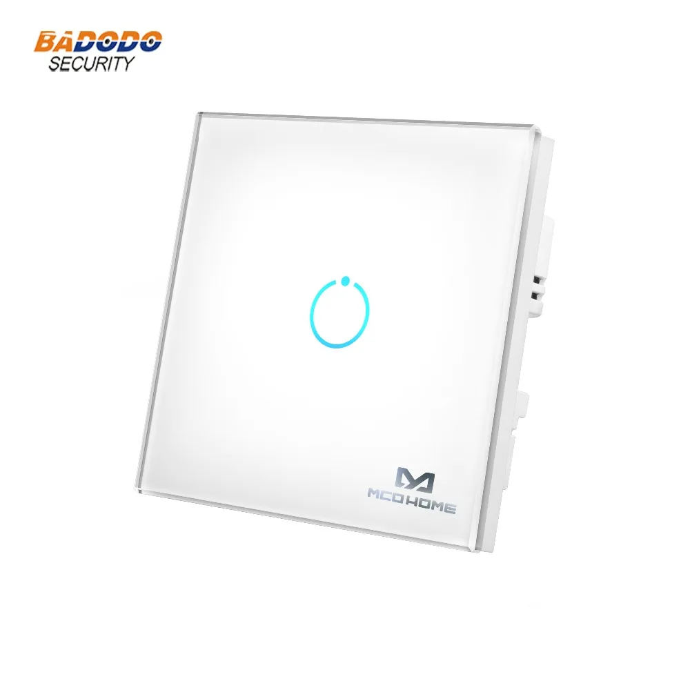 Z-Wave Plus MCO home Glass Touch Panel power Switch 1 gang one relay ON/OFF switch module MH-S311 for lamp light control | Безопасность