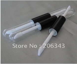 

2x5ml double lip gloss/color cream tube or lip balm tube with brush transparent