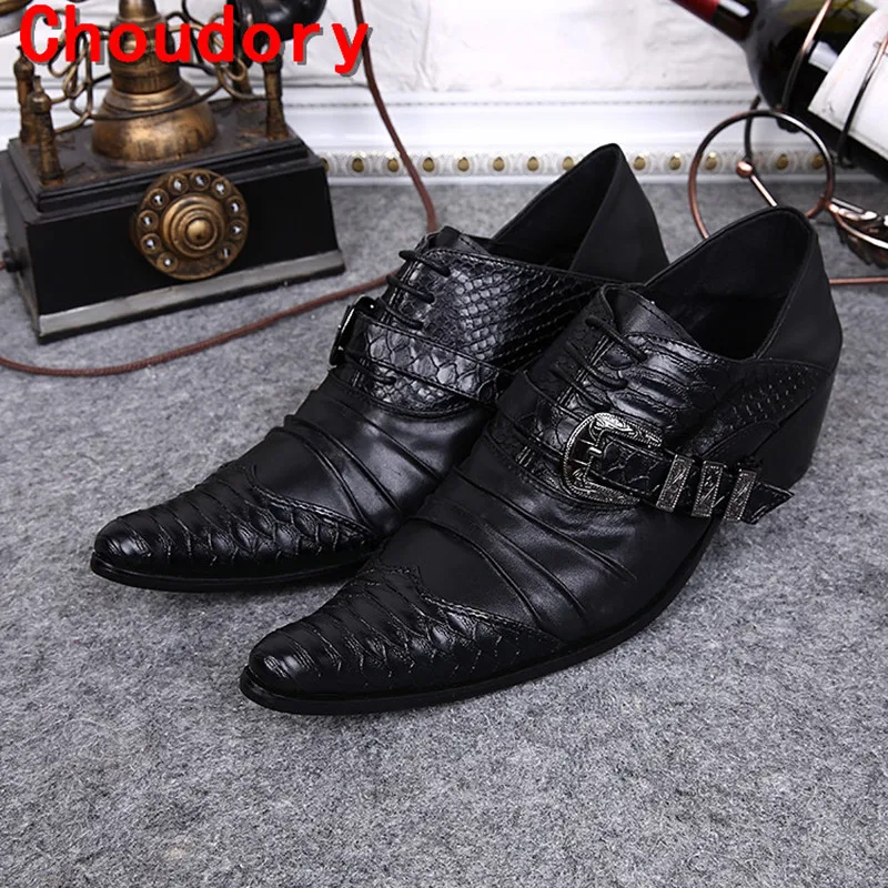 python skin shoes men's