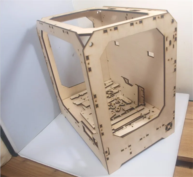 DIY-Reprap-extended-volume-Unofficial-Replicator-XL-V1-5-3D-printer-laser-cut-wooden-frame-kit (4)
