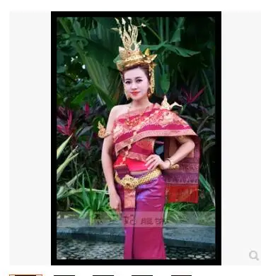 Мода традиционные фигурки Тайланда одежда высокого качества зеленое платье одежда для Таиланда - Цвет: Розовый
