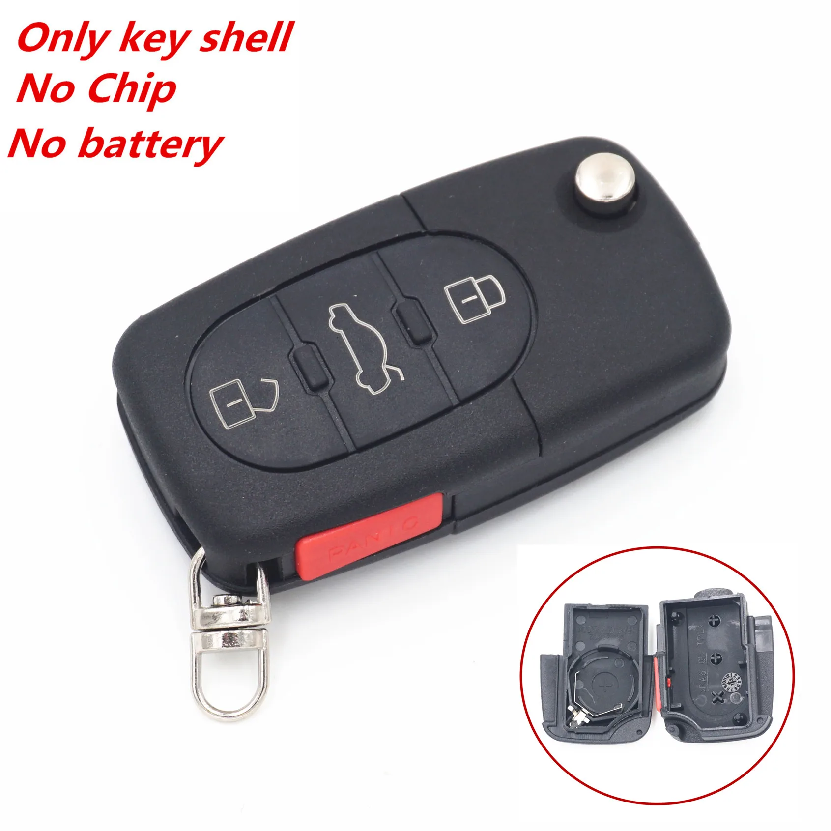 

WFMJ 4 Buttons Flip Remote Smart Key Case Shell Fob For Volkswagen HLO1J0959753F 1998 1999 2000 2001 VW Beetle Golf Jetta Passat