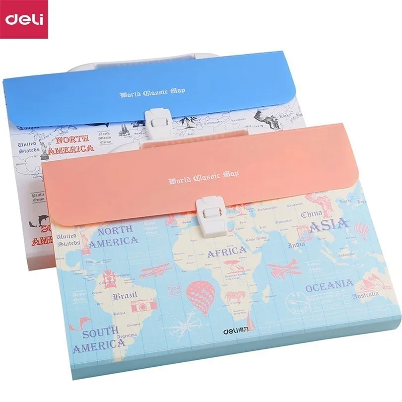 

Deli Poly Expanding File Folder Document Bag A4 Organizer Paper Holder Document Folder School Supplies Business Folder Gudetama