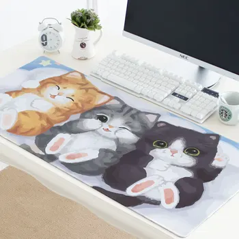 

Creative Cute Cat Waterproof Thicken Large Size Rubber Mousepad Comfortable 300 * 780 * 3mm Gaming Pad