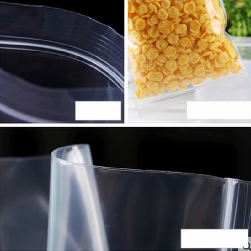 Medium thickness 100pcs/lot 12wire Various sizes clear Self Sealing Plastic packaging Bags,zip lock poly bags zipper bag Ziploc - Image 5