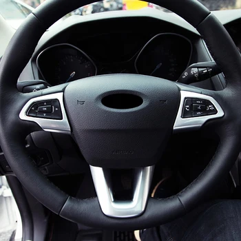 

ABS Plastic Steering Wheel Protection Cover Trim Stickers for Ford Focus 4 MK4 Ecosport Kuga Escape 2017 2018 Parts