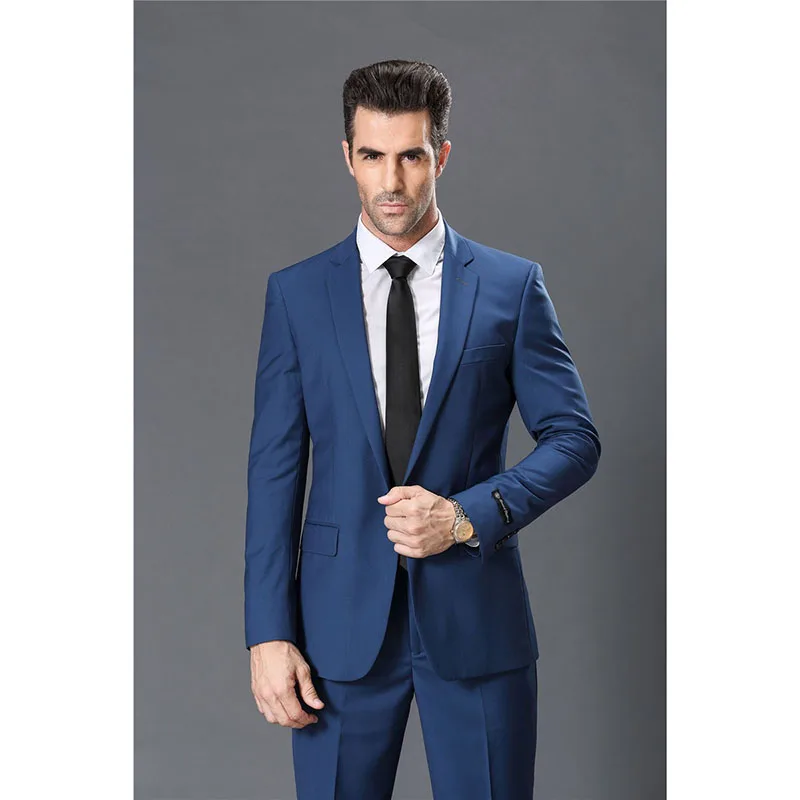 Blue men suit set Slim 2017 Fashion Groomsmen Suits For Wedding ...