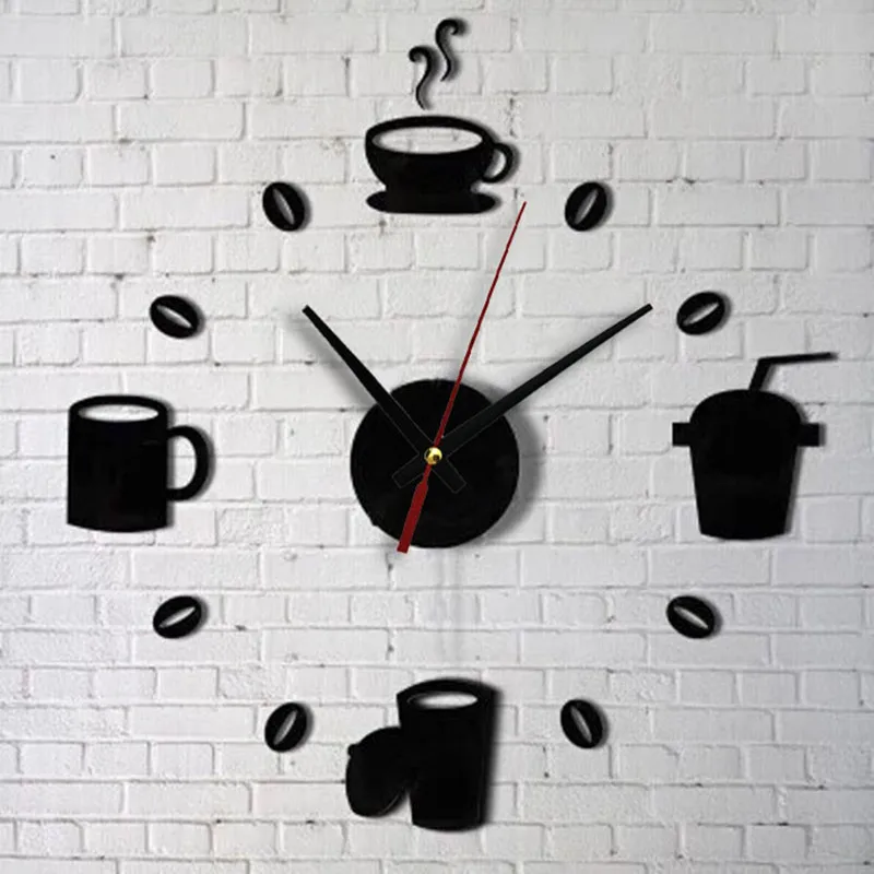 

3D Mirror Wall Clock Art Wall Stickers For Living Room Bedroom Removable Acrylic mirror Mural Wall Decals Modern DIY Home Decor