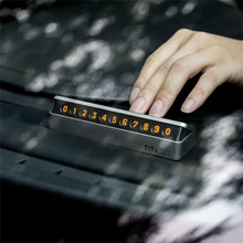 Nuevo de Lujo Etiqueta Engomada Del Coche Del Coche Tarjeta de Estacionamiento Temporal estilo Cajón Tarjeta de Número De Teléfono fácil de desmontar sustituir fluorescentes
