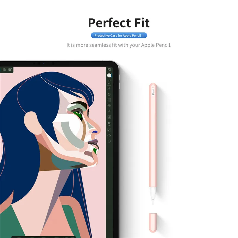 Чехол ROCK 2 го поколения для Apple Pencil держатель Премиум силикон чехол iPad Pro