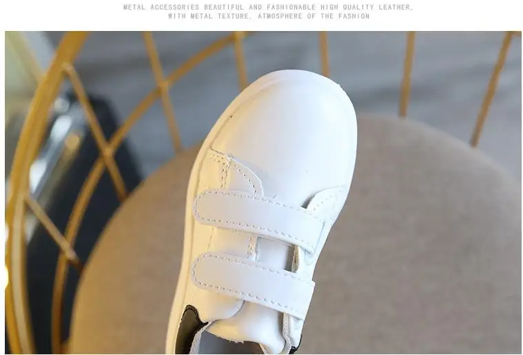 HaoChengJiaDe Детские дышащая детская обувь Новые весенние белые туфли модная детская мягкая подошва из искусственной кожи кроссовки