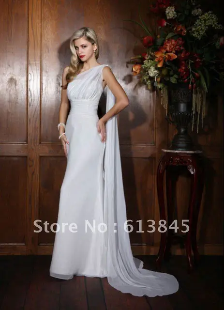 Free Shipping Beach Import Chiffon One Shoulder Temperament Goddess