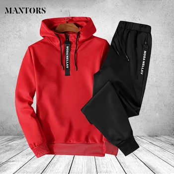 

Sweatshirt Men Tracksuit Mens Sweat Suits Brand Clothing Hooded Sweatshirt+Pants Two Piece Men Set Trainingspak Mannen Plus Size