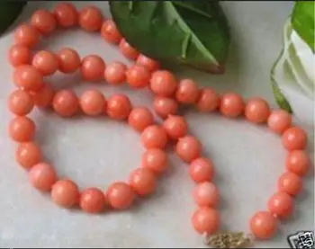 

5-6mm pink coral beads Charming necklace 18inch