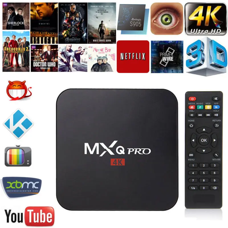 

New updated MXQ PRO 4K Amlogic S905W Quad Core 64Bit Android 7.1 1GB RAM 8GB ROM Android TV Box 2.4G WIFI HD Smart Media Player