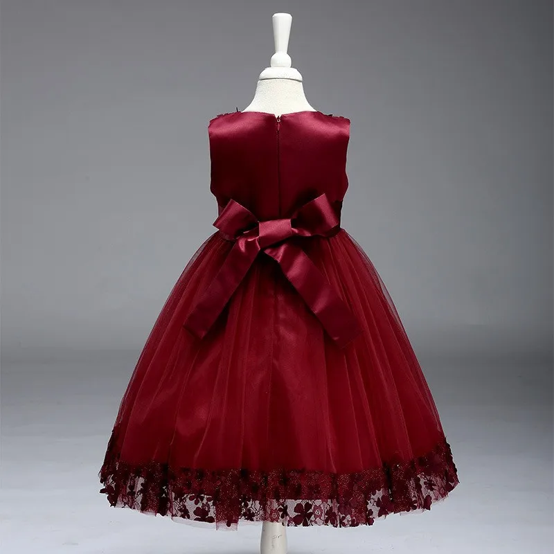 Kid Girl Party Dress Flower (13)