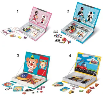 

Funny Dressup Baby Puzzle Creative DIY Magnet Book Magnetic Stickers 3D Stereo Early Education Puzzle 4 Types Optional