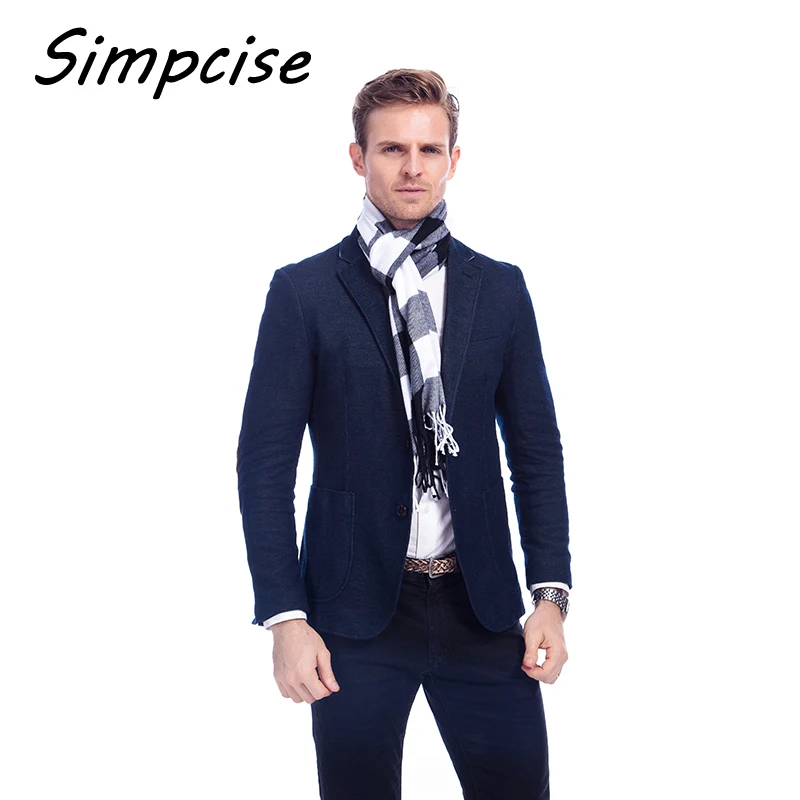 wool scarf mens New Fashion Brand Plaid Scarf Men Scarf Winter Warm Tartan Scarf Foulard Black Color A3A17532 paul smith scarves