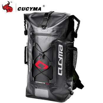 

CUCYMA Motorcycle Bag PVC 100% Waterproof Hiking Backpack Tail Saddle Bags Motorcycle Rear Package Helmet Bag Moto Tank Bag