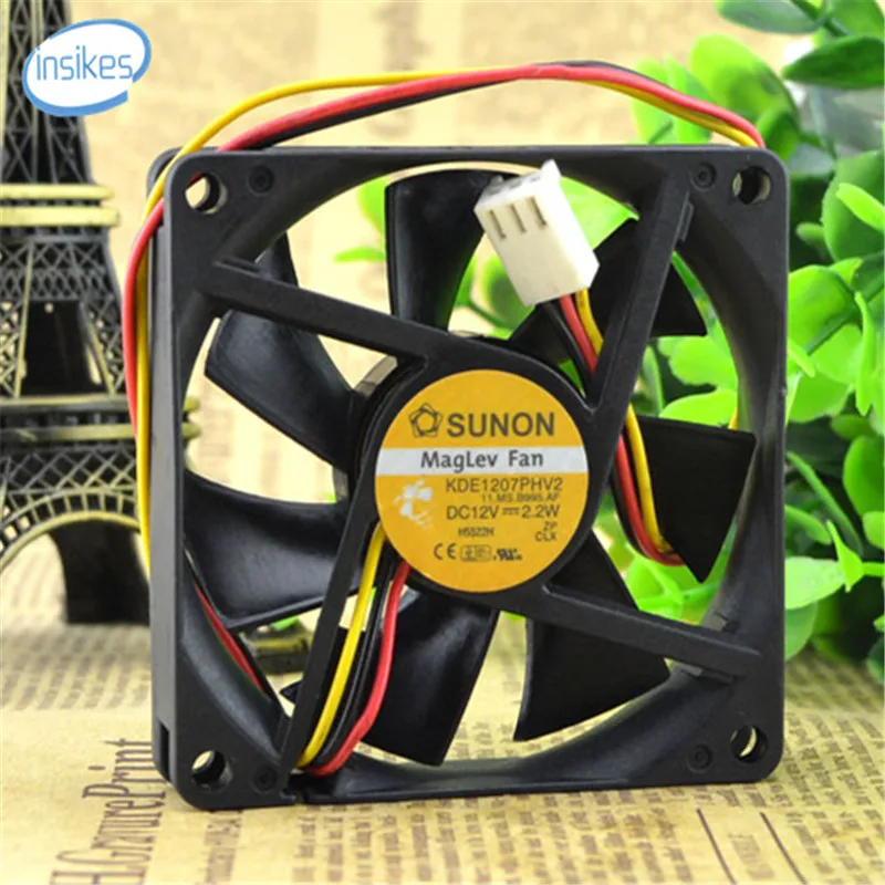 KDE1207PHV2 Bearings Cooling Fan DC 12V 2.2W 0.1A 2800RPM 7015
