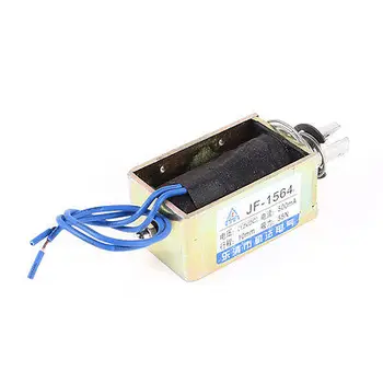 

JF-1564B DC 12V 500mA 10mm Stroke 55N Push Type Open Frame Solenoid Electromagnet XWJ