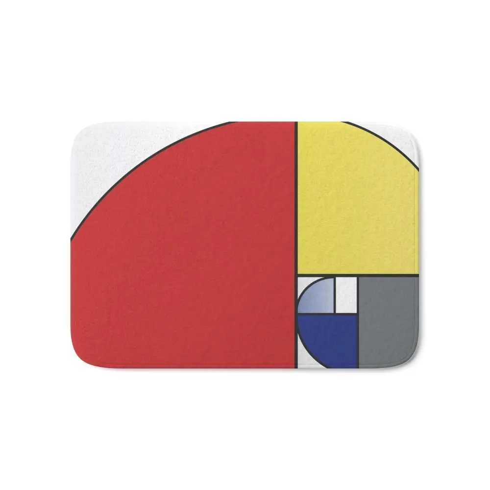 Mondrian против Фибоначчи печать коврик для дома украшения нескользящий напольный