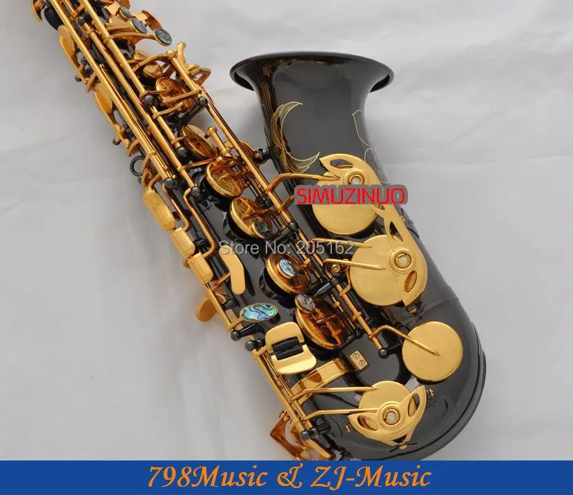 NEW Professional Black Nickel Eb Alto Saxophone High F With Casein