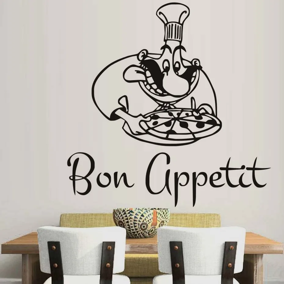 Chef Wall Vinyl Decal Chef Restaurant Cook Kitchen Decor Removable Vinyl Wall Stickers Mural Home Decoration Accessories Vinyl Wall Stickers Wall Stickervinyl Decal Aliexpress