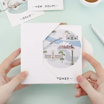

1set Boxed bookmarks<City Travel Diary>30 packs
