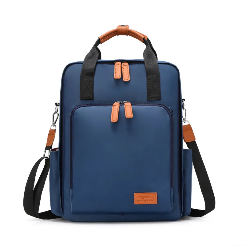 Модная сумка для подгузников для мам и мам, водонепроницаемая Большая вместительная сумка для малышей, рюкзак для путешествий, сумка для мам, бизнес сумка для кормления, для ухода за ребенком - Цвет: A Dark Blue