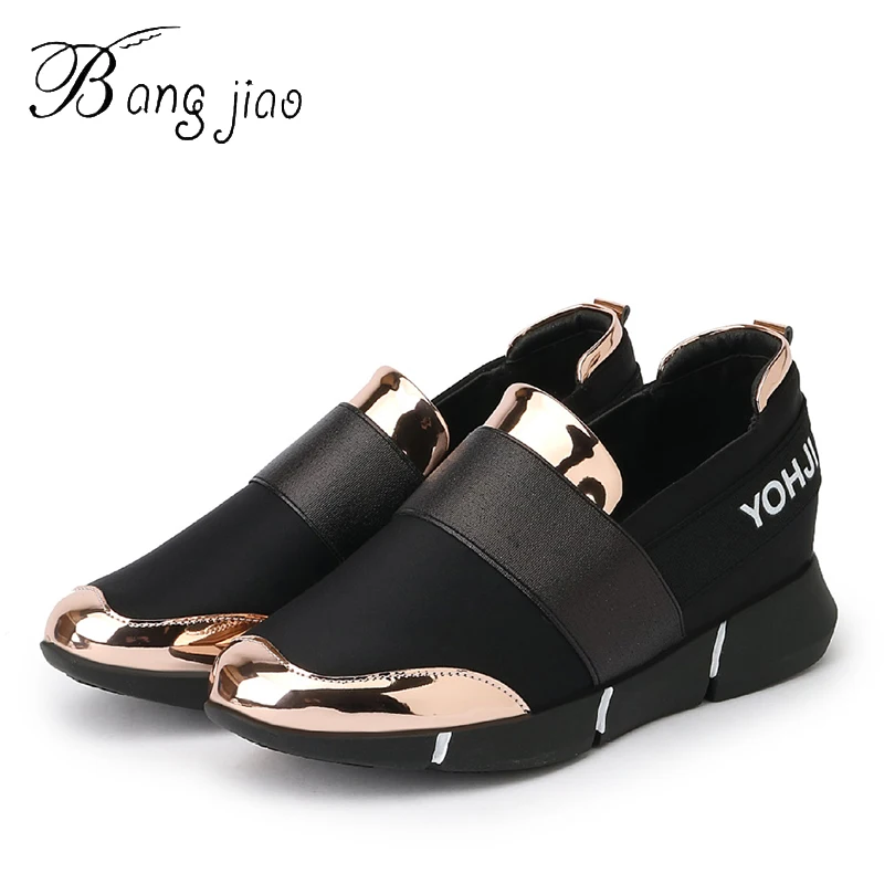 

BANGJIAO Women Casual loafers Breathable Summer Flat Shoes Woman Slip on Casual Shoes New Zapatillas Flats Shoes Size 35-40