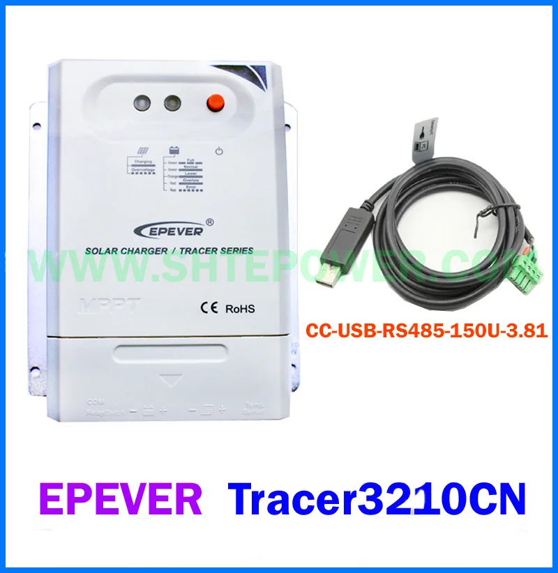 

30A 12V 24V Tracer3210CN EPSOLAR MPPT Solar Charge Controller Regulator with USB communication cable