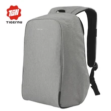 Tigernu Negocio Oxford Mochila de Tela Con Puerto de Carga USB A Prueba de Salpicaduras Y Bloqueo Encaja Debajo de 15.6 “Laptop y Notebook (gris)