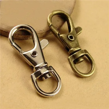 

40*16MM Vintage Antique bronze/rhodium Color lobster swivel clasps trigger clips snap hooks clasps for key ring 40 PCS hm275