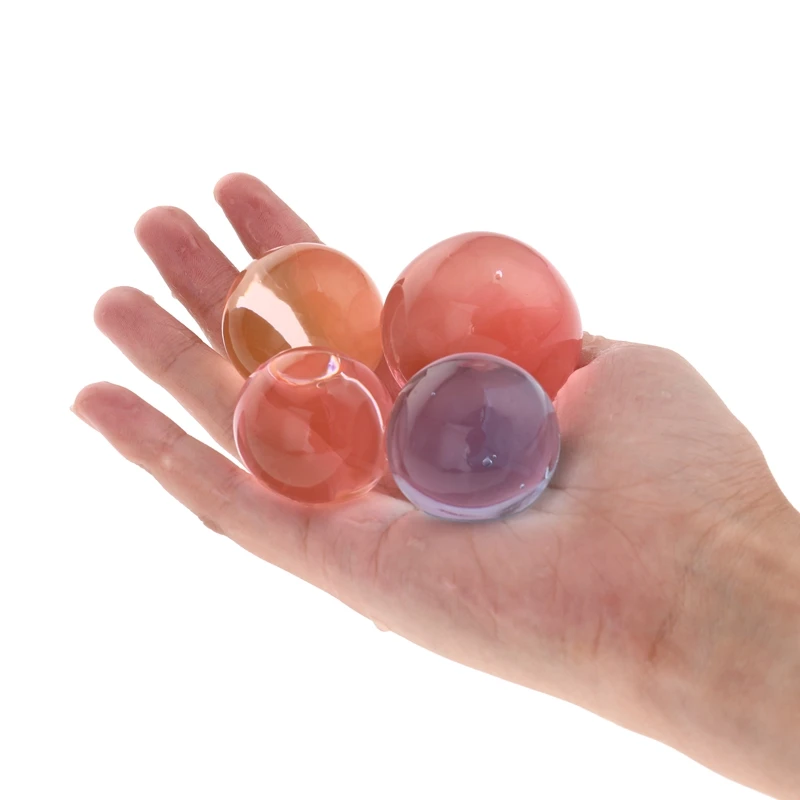 

10-12pcs/bag Random Color 4-6mm Pearl Shaped Crystal Soil Water Beads Mud Grow Magic Jelly balls Home Decor Without Glass Bottle
