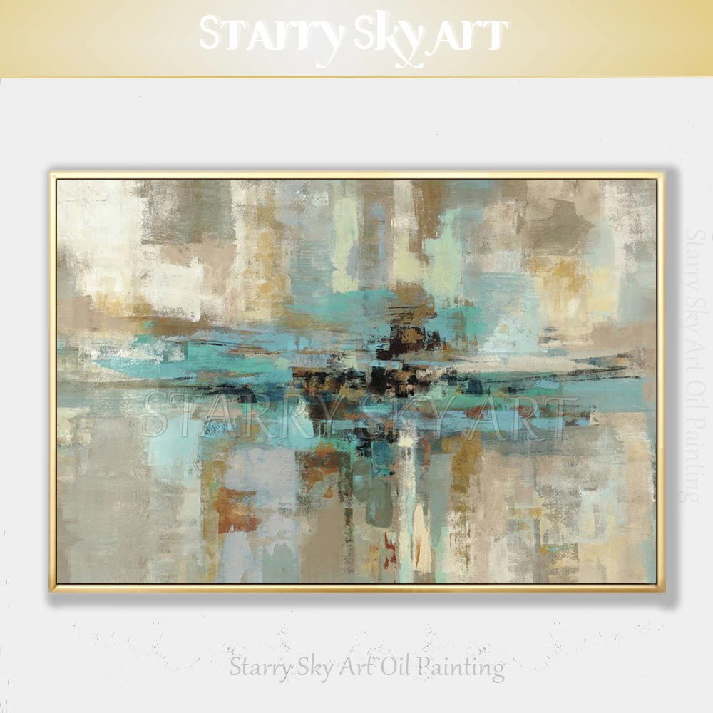 

Professional Artist Hand-painted High Quality Abstract Green Oil Painting on Canvas Green Abstract Oil Painting for Living Room