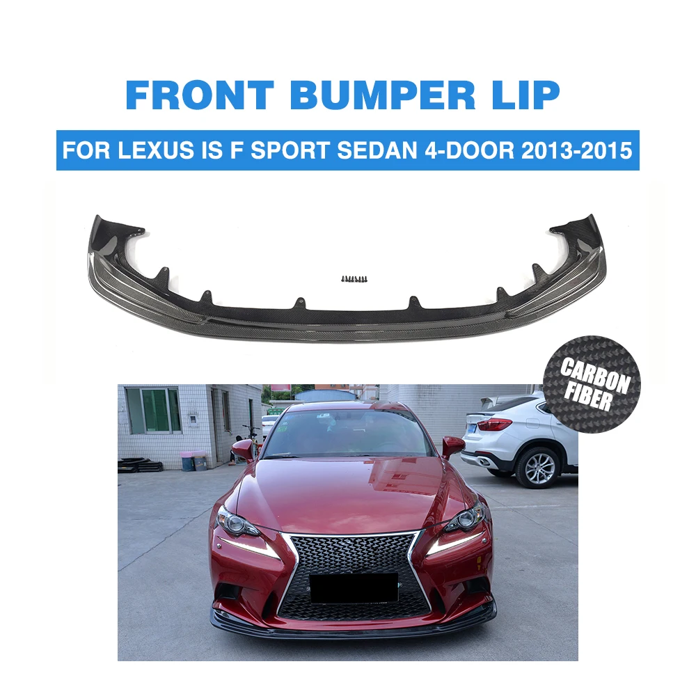 Carbon Fiber Front Lip Spoiler Aprons Bumper Guard for LEXUS IS F Sport