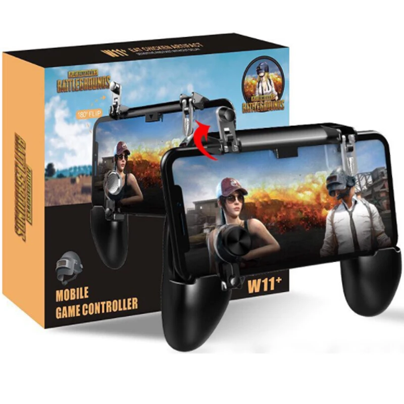 

PUBG Mobile Game Controller W11+All In One Mobile Gaming Game Pad For Phone Free Fire PUBG Gamepad Joystick Metal L1 R1 Trigger