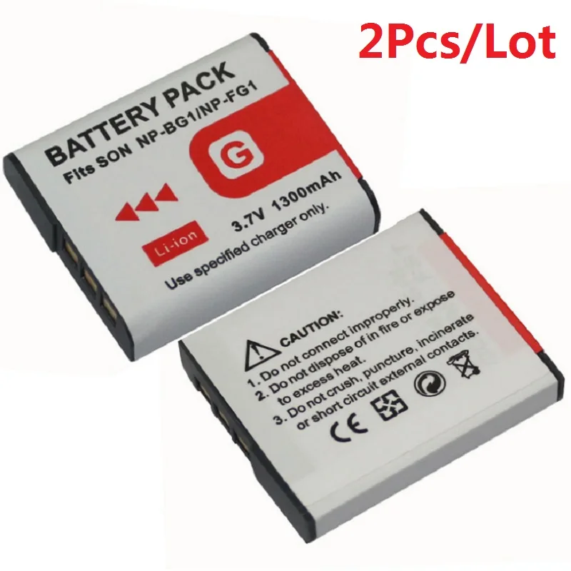 

2Pcs NP-BG1 NP-FG1 Battery NPBG1 NPFG1 for Sony Digital Camera DSC-W35 DSC-W40 DSC-W50 DSC-W50B W3 W35 W50 W55 W70 W80 W90 W100