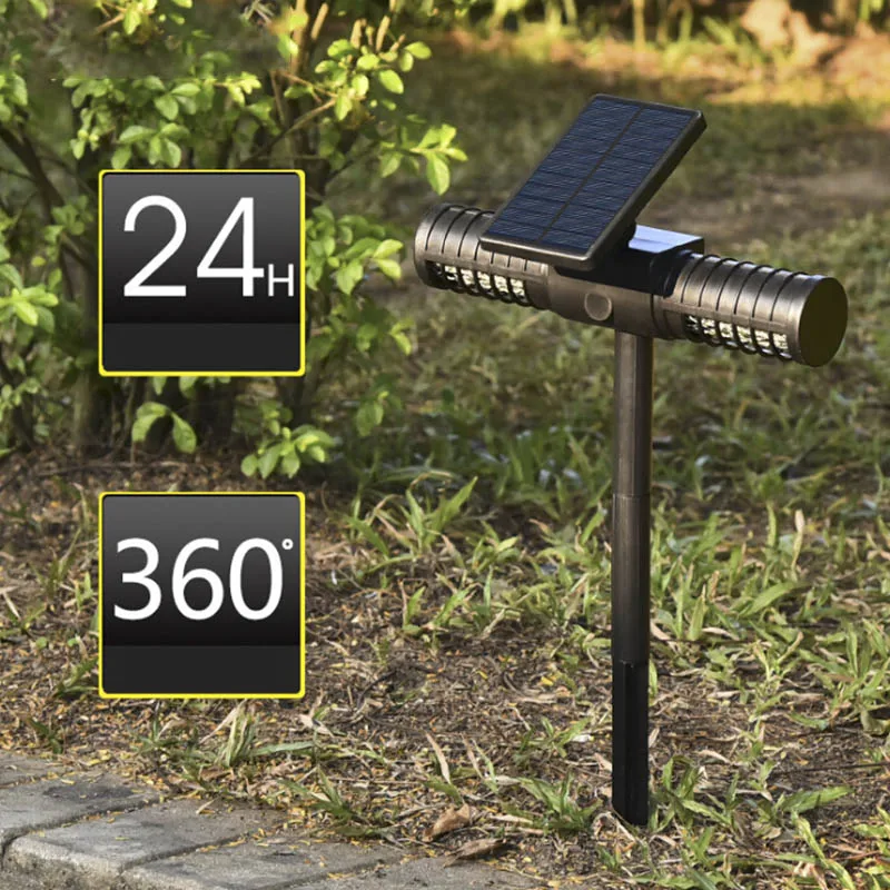 Светодиодный уличный дворовый садовый светильник на солнечной энергии против комаров насекомых вредителей жуков Zapper ловушка usb-фонарь