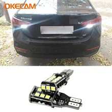 2 шт. T15 W16W Canbus светодиодные лампы заднего света 921 912 безотказная Автомобильная резервная лампа белого цвета для Hyundai Solaris IX35 Verna Veloster