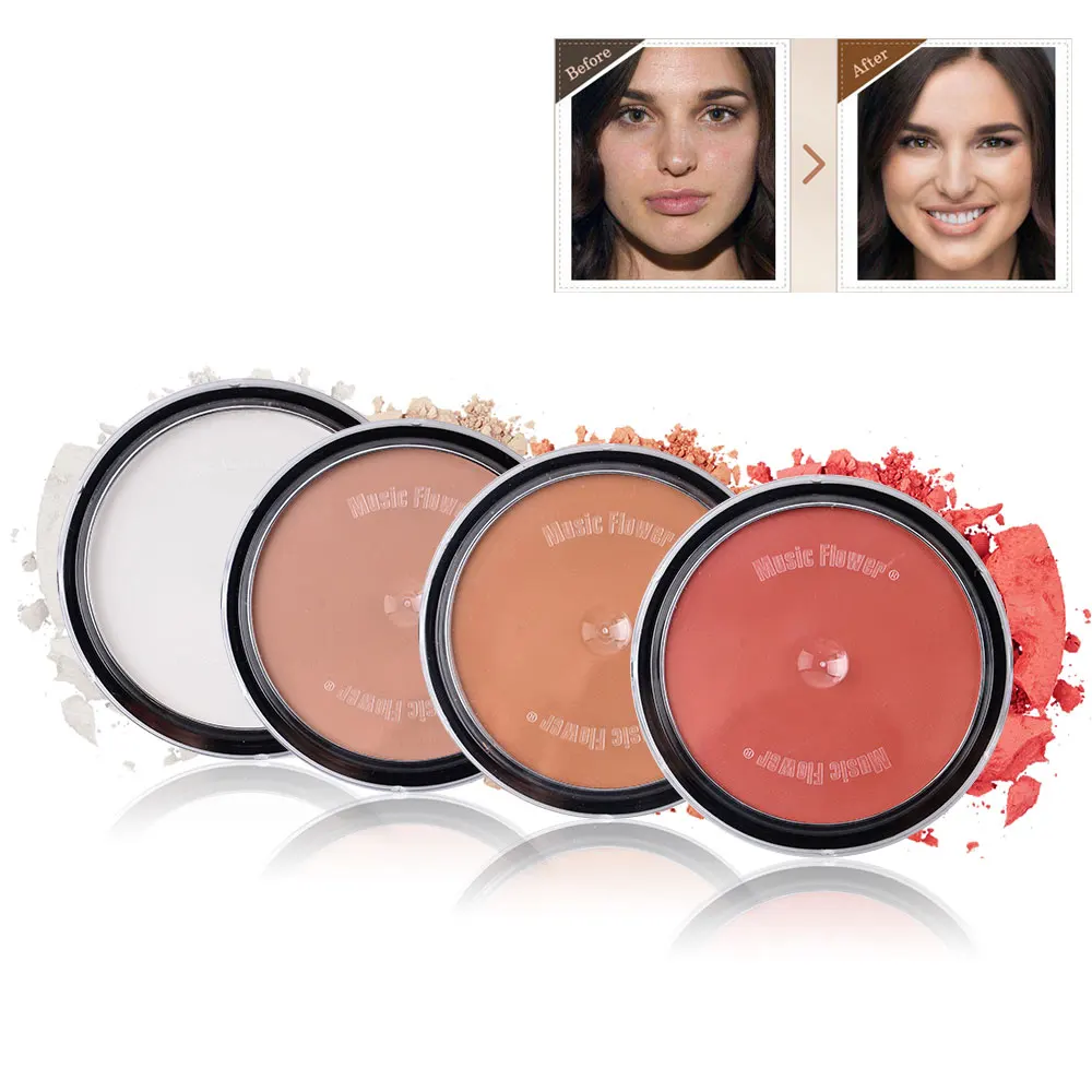 

Four-color high-gloss shadow repair powder powder nose shadow concealer powder powder makeup tools