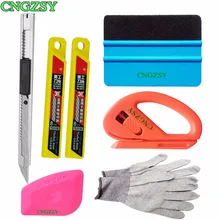 Buy CNGZSY Car Styling Sticker Tools Kit Auto Body Wrap Film Scraper Wiper Vinyl Cutter Art Knife Gloves Wallpaper Install Tool K51 Free Shipping