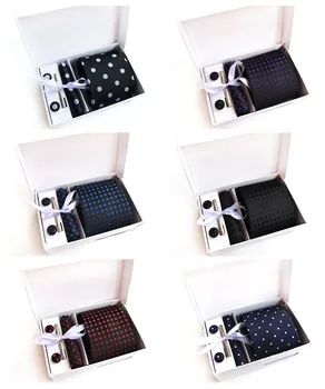 

Unique Design Fashion Explosion Quality High Quality Polyester Silk Simple Personality Business Men's Dress Decoration Set