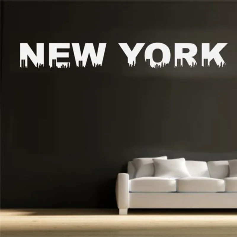 Us 4 99 25 Off New York Lettering Pattern Quotes Removable Wall Stickers For Living Room Modern Style Vinyl Wallpaper Decals Bedroom Mural L127 In